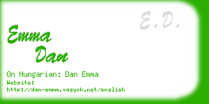 emma dan business card
